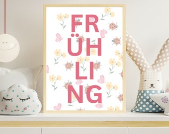 Seasonal table spring, seasons table, seasons kindergarten, seasons poster, four seasons poster, poster spring