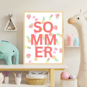 Seasonal picture, seasons table summer, seasons kindergarten, seasons poster, four seasons poster, poster summer