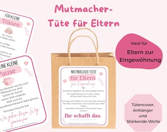 Kit di incoraggiamento per l'inserimento all'asilo (PDF) | Regalo per i genitori dall'asilo nido | Kit di emergenza | Download immediato | Periodo di inserimento all'asilo nido