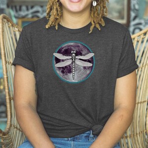 Dragonfly Moon shirt, entomology shirt insect t-shirt bug shirt nature shirt moth shirt science shirt astronomy gifts full moon goth tshirt