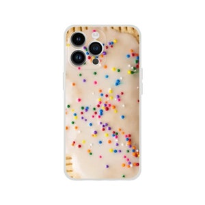 iced biscuit phone case iphone Samsung delicious cake flexi phone case with a sprinkle of hundreds and thousands sweet dessert phone cover