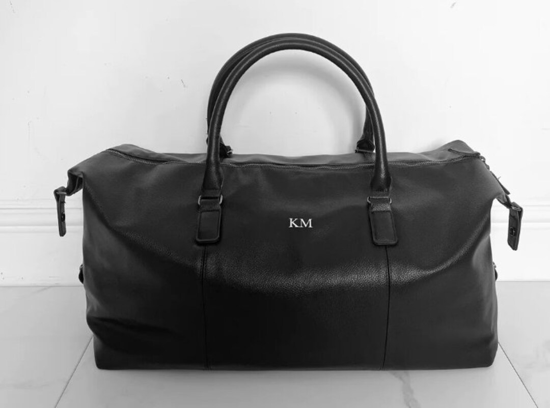 Classic Personalised PU Leather Weekender Holdall Bag Perfect Etsy UK