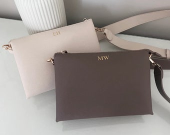 Personalised crossbody bag, custom handbag, monogram gift for her, personalized birthday present,| over body bag, cross bag with strap