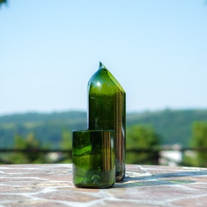 Sustainable La Dolce Vita Glass Carafe, Italian Avant Garde Eco Glass Jug, Handmade Artisan Milk Jug for New Home image 4