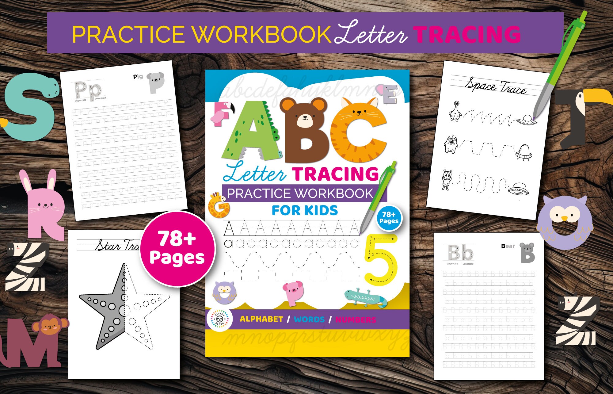 ABC Letter Tracing Practice Workbook for Kids: Learn to Write Alphabet ...