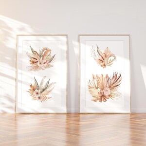 Set di acquerelli  artistici floreali raffiguranti piante e rose marroni . Set di 2 acquerelli.Fatti a mano.Carta italiana fatta a mano.