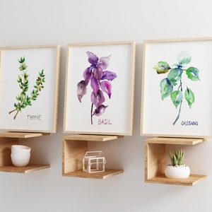 Set di acquerelli  artistici botanici raffiguranti piante verdi e rosse. Set di 3 acquerelli.Fatti a mano.Carta italiana fatta a mano.