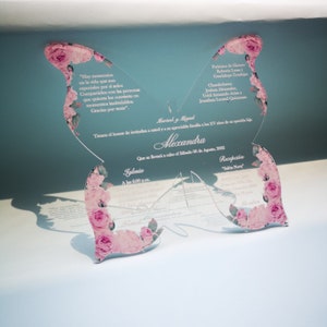 10pcs Custom UV Printing Butterfly Acrylic Cards Wedding