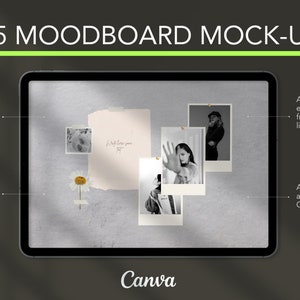 15 Custom Moodboard Mock-up - Collage Moodboard -  Fashion, Branding, Interior Design - Inspirational - DIY Template - MoodBoard Elements