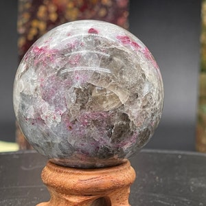 Pink Tourmaline Crystal Spheres/Palm, Orbs, Globes, Spiritual Home Decor, Healing Gemstones, Whimsical, Rubellite, Pink Elbaite