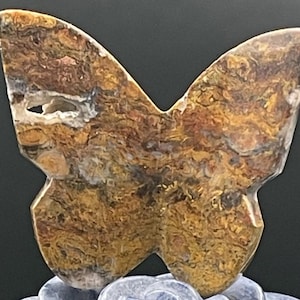 2” Rare Eclipse Jasper 3D Butterfly Sculpture | AAA+ Neo Jasper | Calcite Aragonite Stone | Meditation Aid Feng Shui Decor | Medium Size