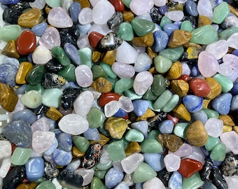 Natürliche Kristall Trommeln 0,145kg/0,290kg | Verschiedene polierte Steine zum Heilen | Meditation | Chakra-Balance | Kristall-Kit für Anfänger | Basteln