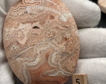 Pink Crazy Lace Agate | Natural Polished Palm Stone for Healing | Polished Crystal with Sparkling Pockets | High Quality AAA+