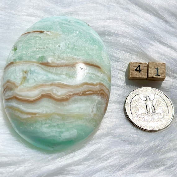 Caribbean Blue Calcite, Palm Stones, Stunning Ocean Blue Stones, Hemimorphite, Aragonite, Spiritual Healing