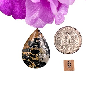 Premium Palm Root Agate Cabochon. Indonesian origin, AAA+ grade. Fosters inner stability, emotional balance. Perfect for jewelry making and metaphysical practices.
