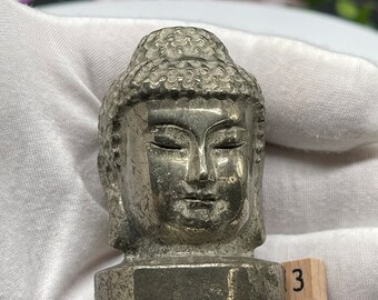 Pyrite Buddha Figurine AAA+ | Laughing Pig Option | Prosperity Stone | Feng Shui Decor | Meditation Aid | Energy
