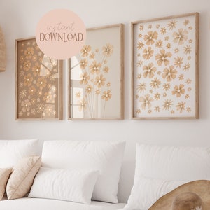 Country house style flower art set Laura Beige I Botanical decoration, country house style decoration, flower market set, French country house style