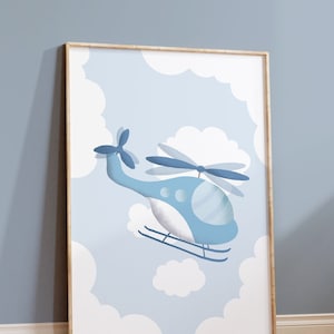 Cartel helicóptero I cartel habitación infantil helicóptero, cartel infantil helicóptero, cartel piloto, cartel piloto, decoración helicóptero
