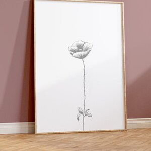 Cartel de rosa brillante gris I pastel, cartel de rosa, regalo para ella, regalo para él, imagen de flor blanca, cartel de amor, sala de estar de cartel de pareja