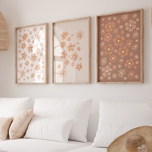Country House Style Flower Art Set Laura Old Pink I Botanical Decoration, Country House Style Decoration, Flower Market Set, French Country House Style
