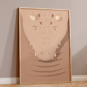 Póster Diego Dragón Beige I Pastel, Habitación Infantil, Decoración Salón, Póster Infantil, Boho, Descarga Dragón, Cuadro de Pared, Cuadro Imprimible