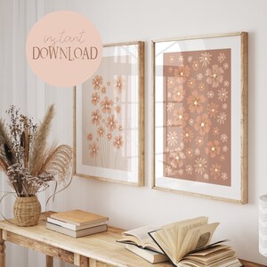 Country house style flower art set Lio old pink I Botanical decoration, country house style decoration, flower market set, French country house style