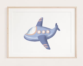 Airplane Poster I Pilot Poster, Airport Poster, Airplane Poster, Vehicles Poster, Children's Room Poster with Airplane, Little Pilot