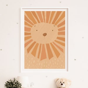 Póster León Leo I Safari, Decoración Selva, Habitación Infantil, Decoración Salón, Póster Infantil, Descarga León, Mural, Cuadro Imprimible