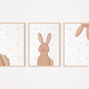 Hugo Hase Poster Set I Hasenposter, Waldtier Poster, Tierposter, Kaninchenposter, Kaninchen, Babyzimmer Hase, Kinderzimmer Poster Hase