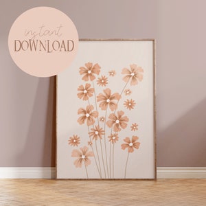 Country house style floral art dusky pink I Botanical decoration, flower decoration, country house style decoration, flower market, French country house style