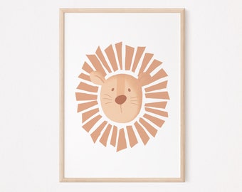 Lejonposter | Lejonposter för barnrum, Djurposter, Kunglejon, Barnposter Lejon, Djurposter, Babyrumslejon, Barnrumslejon