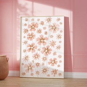 Country house style flower art old pink I Botanical decoration, flower decoration, country house style decoration, flower market, French country house style