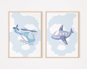 Flight Poster Set I Airplane Poster, Helicopter Poster, Pilot Poster, Little Pilot, Helicopter Poster, Airplane Poster, Helicopter Poster