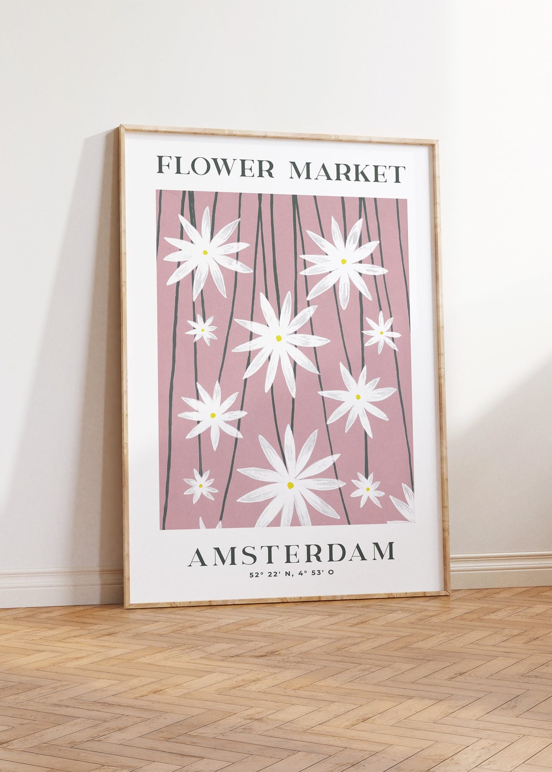 Flower Market Poster Amsterdam I Flower Decoration, Wall Art ...