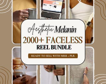 2000+ Melanin Faceless Reels MRR-återförsäljningsrättigheter, Faceless Melanin-videor, digital marknadsföring, Faceless Reels, PLR-videopaket, Instagram-rullar