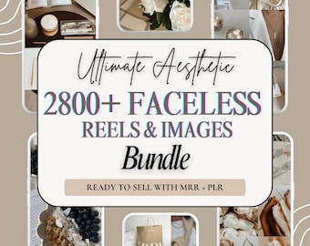 Faceless Aesthetic Reels, Vanilla Girl Reels i Photo Bundle dla marketingu cyfrowego mrr, Social Media Reels, Digital Marketing, PLR MRR