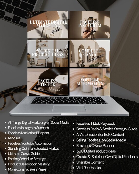 Ultimate Faceless Rich Girl Digital Marketing Guide with MRR/PLR Resell Rights Faceless Digital Product Marketing Starter Kit Education