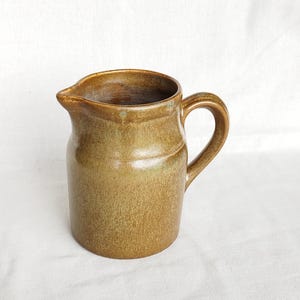 Vintage wine jug stoneware Digoin France, antique handmade jug, country house decor,