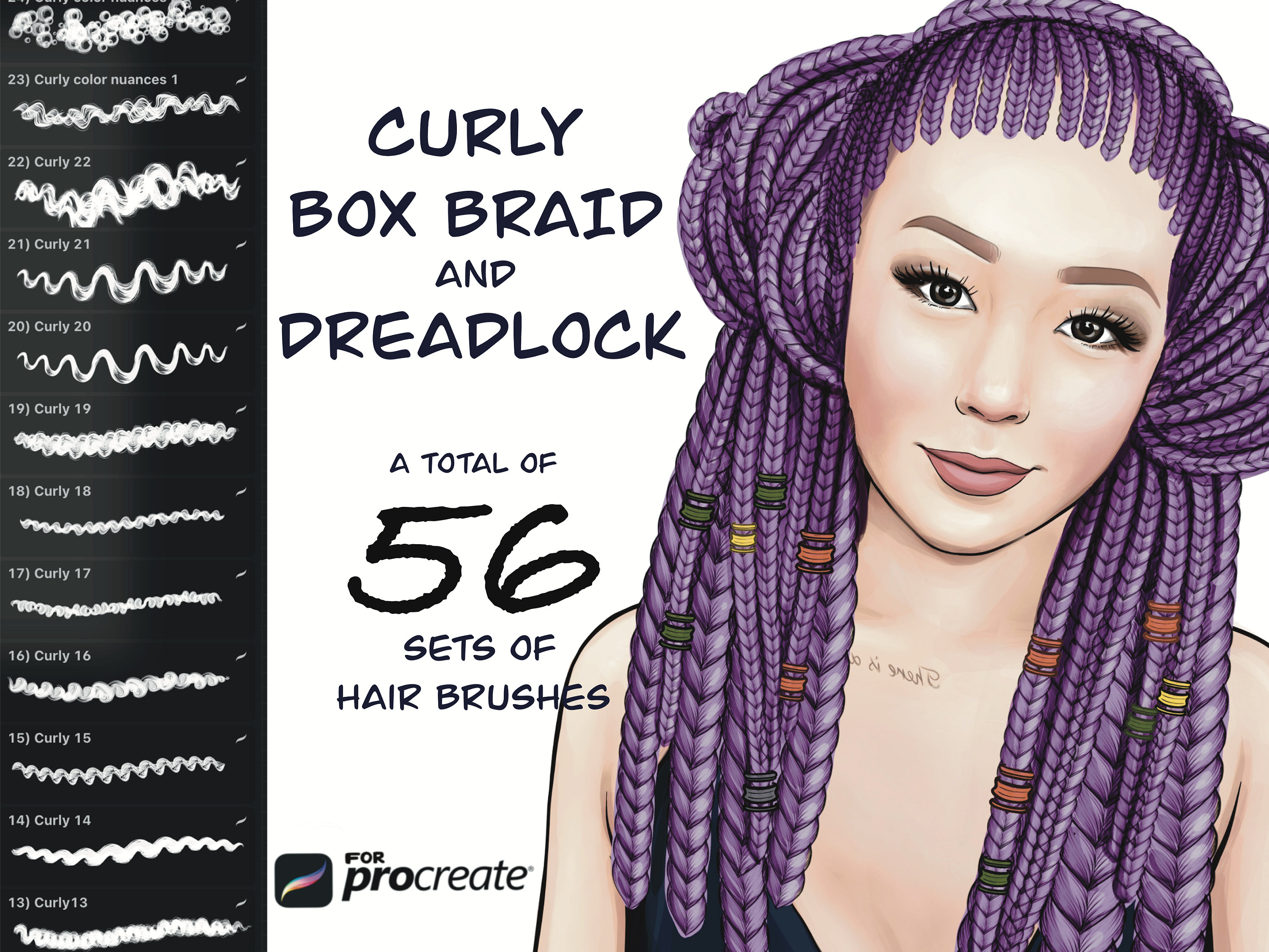 dreadlock brush procreate free