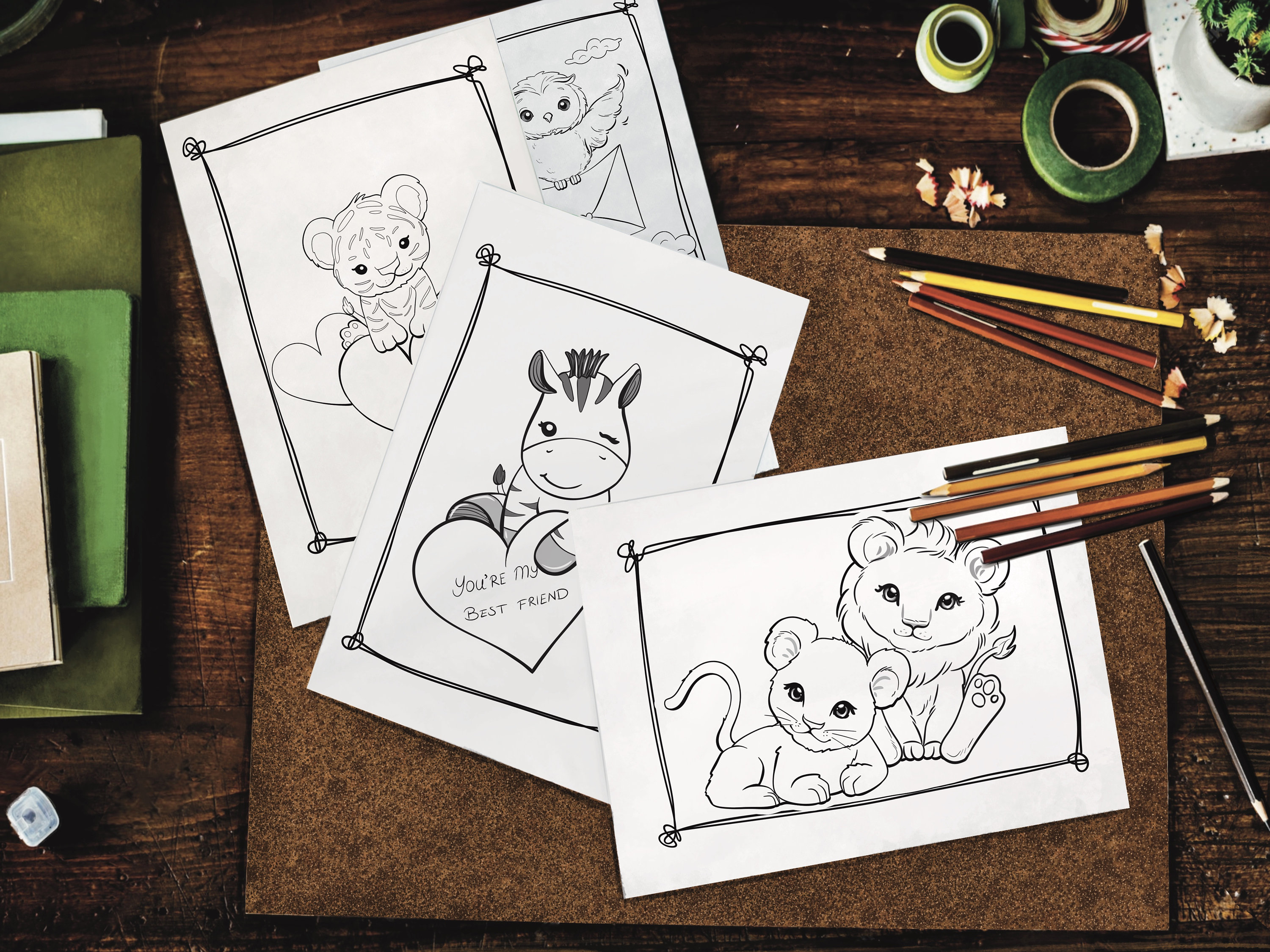 Printable Colouring Sheets, Cute Animals Coloring Pages, Printable ...