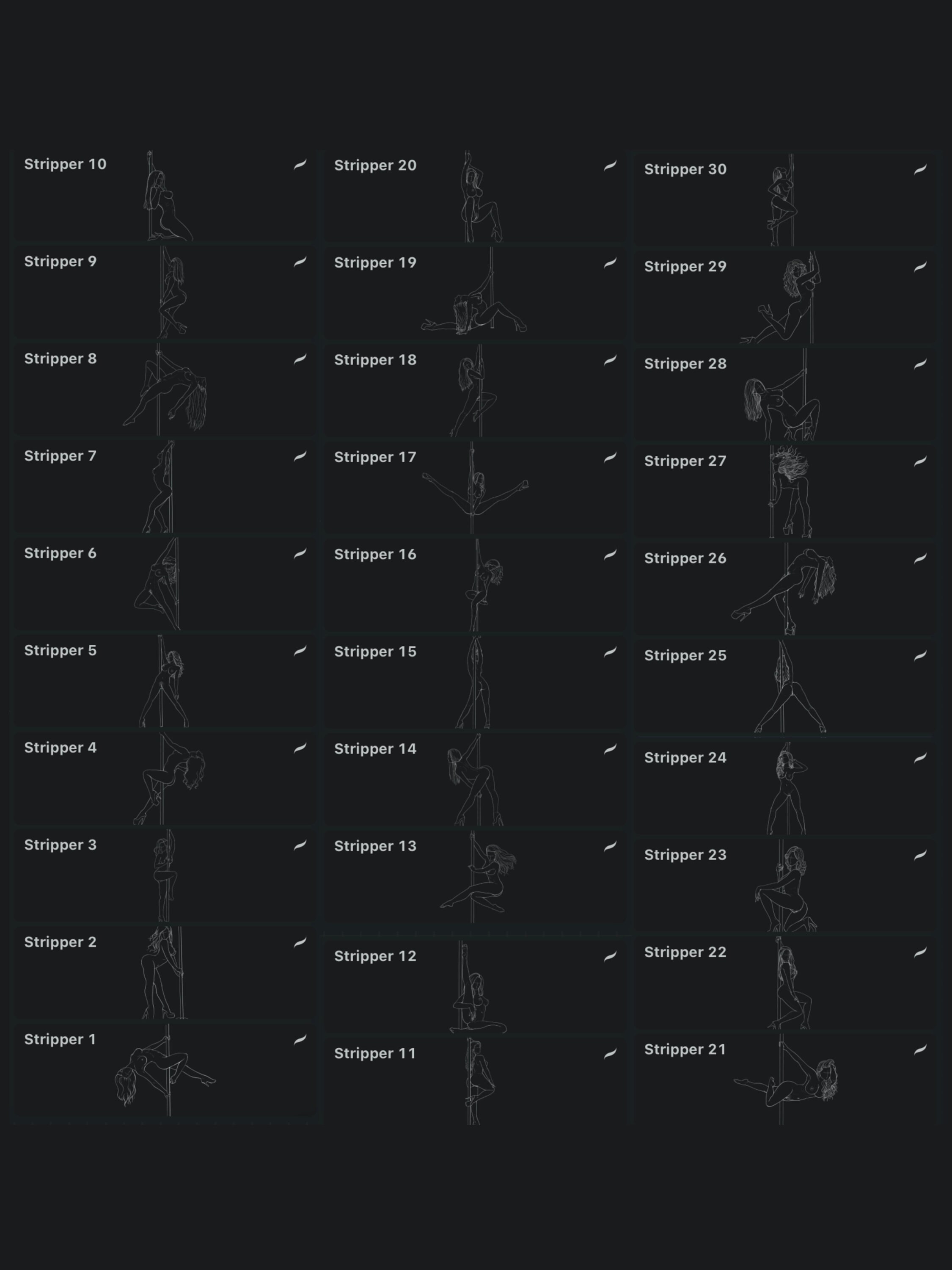 Procreate Stripper, Pole Dancer Poses, Procreate Nsfw, Sexy Dancer