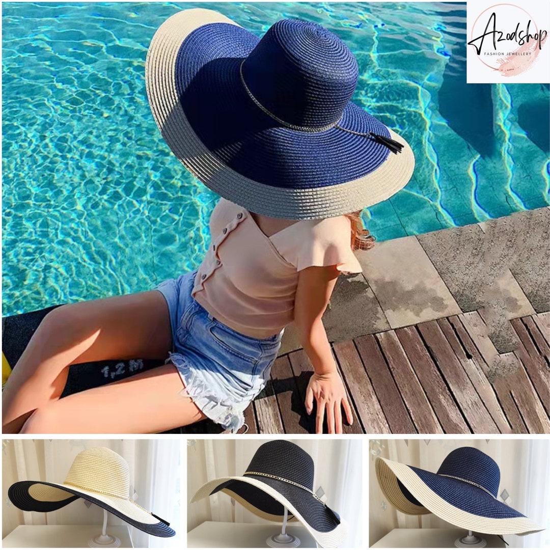 Big Brim Beach Hat Fishing Hat Straw Hat Fashion Hat Etsy