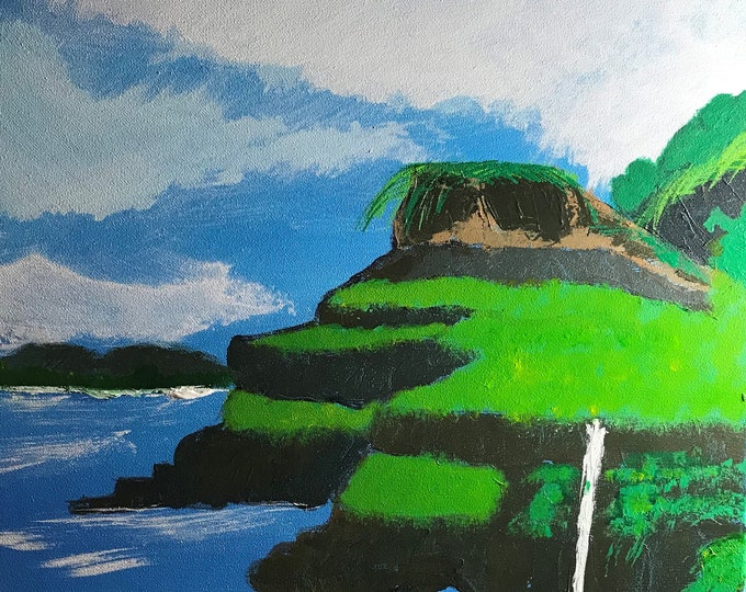 plateau with waterfall