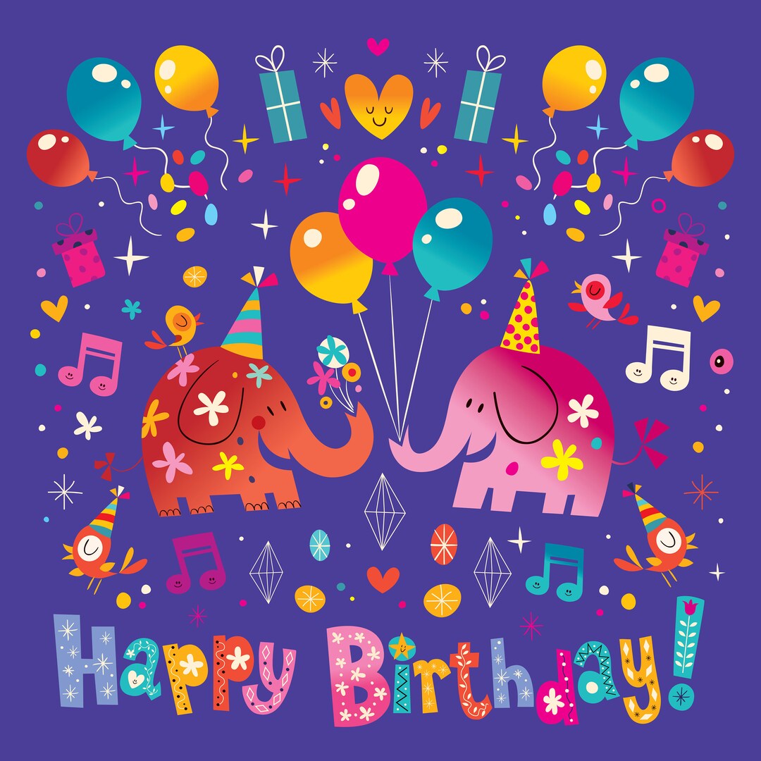 Digital Birthday Greeting Card Printable Card on Etsy Instant Etsy