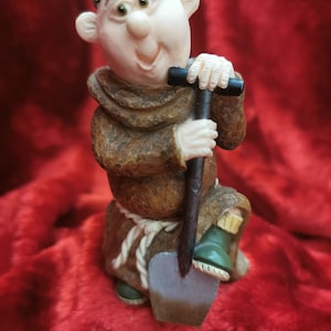 Vintage Miniature figure,, Merry Monks Plantus&#39;&#39;MM16, DOVERDALE DESIGN Hand made