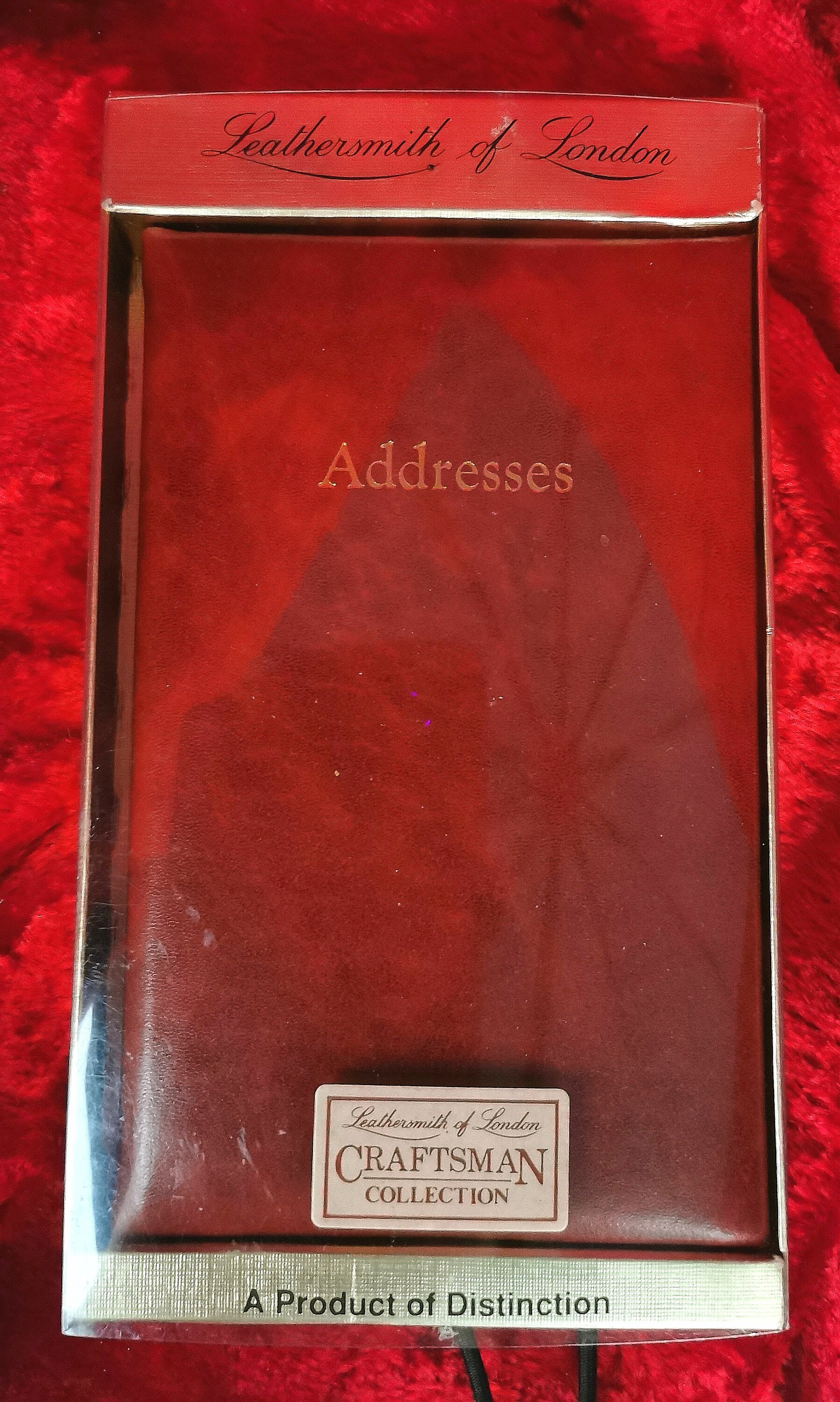 Vintage Address Book Leathersmith of London Craftsman Collection