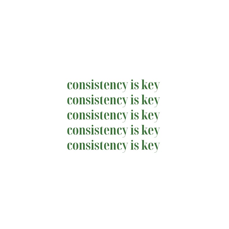 Consistency is Key Digital Printable Downloadable Wall Decor Home Decor ...