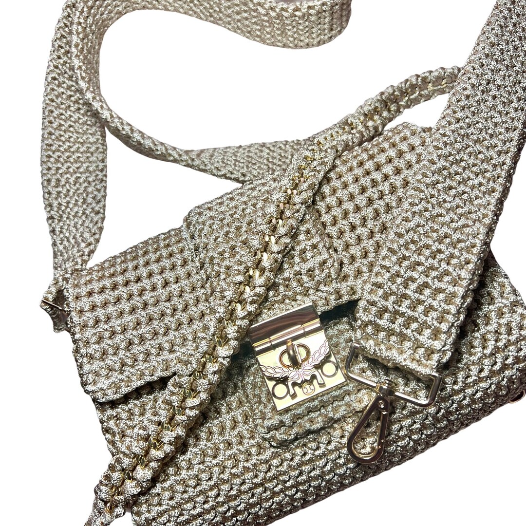 Handmade Knitted Bag / Wedding Gifts / Wedding / Beige Knitted Etsy