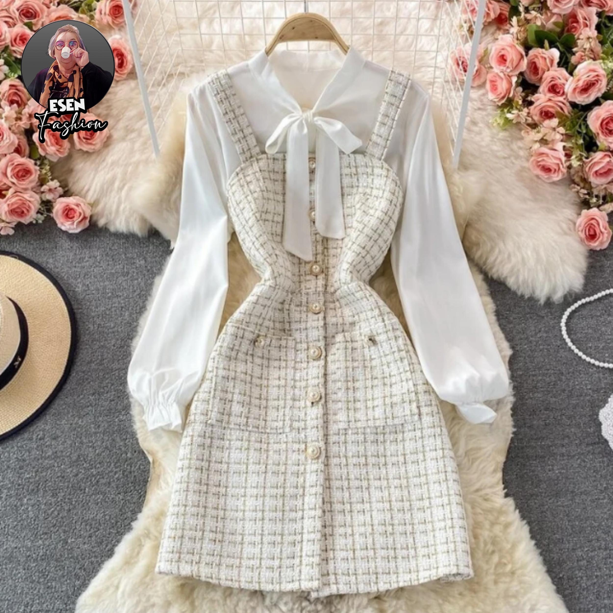 beautiful Korean dresses | Women long sleeve dress, Stylish dresses, Trendy  dresses