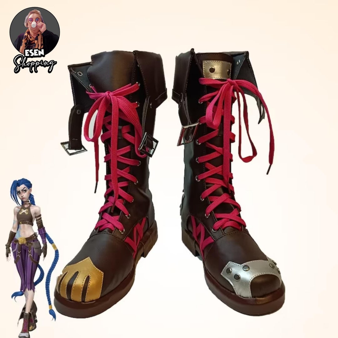 Arcane Jinx Cosplay Shoes League of Legends Jinx Props Boots for Halloween and Christmas Etsy